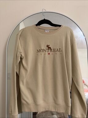 Montreal Canada Beige Crewneck Sweatshirt
